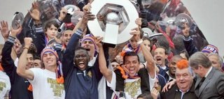 la remise du trophe de Champion de France de football